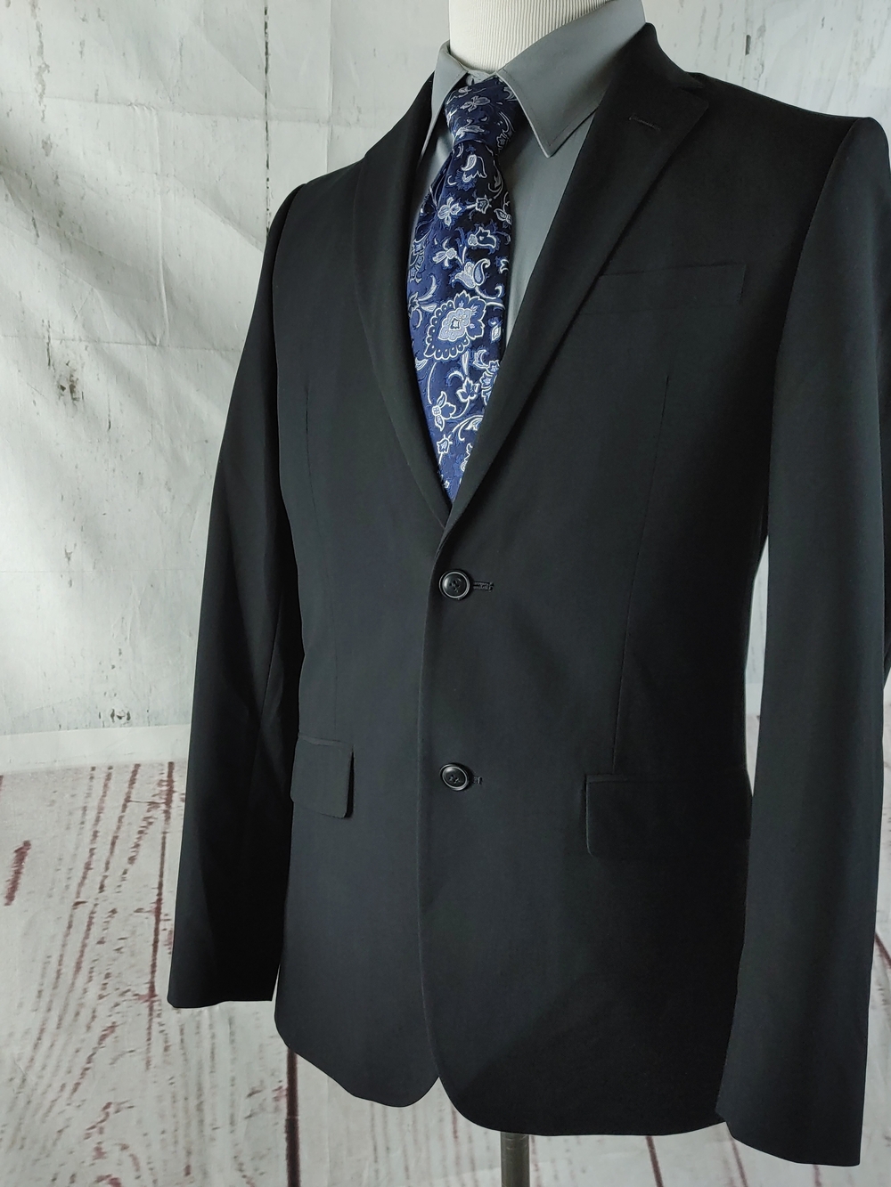 Ben Sherman Black Slim Fit Suit Jacket Size 38R - Picture 6 of 14